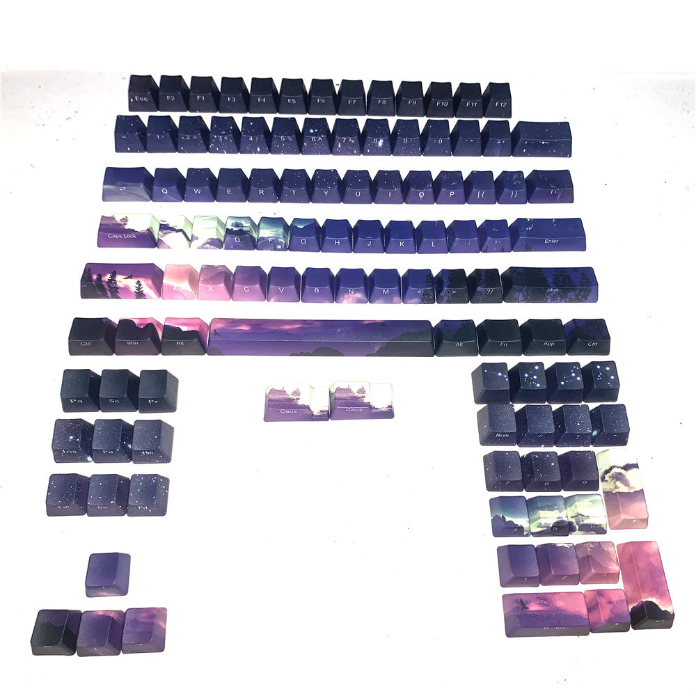 Sunset Starry Sky PBT Keycaps – OEM-profiel met five-sided sublimation