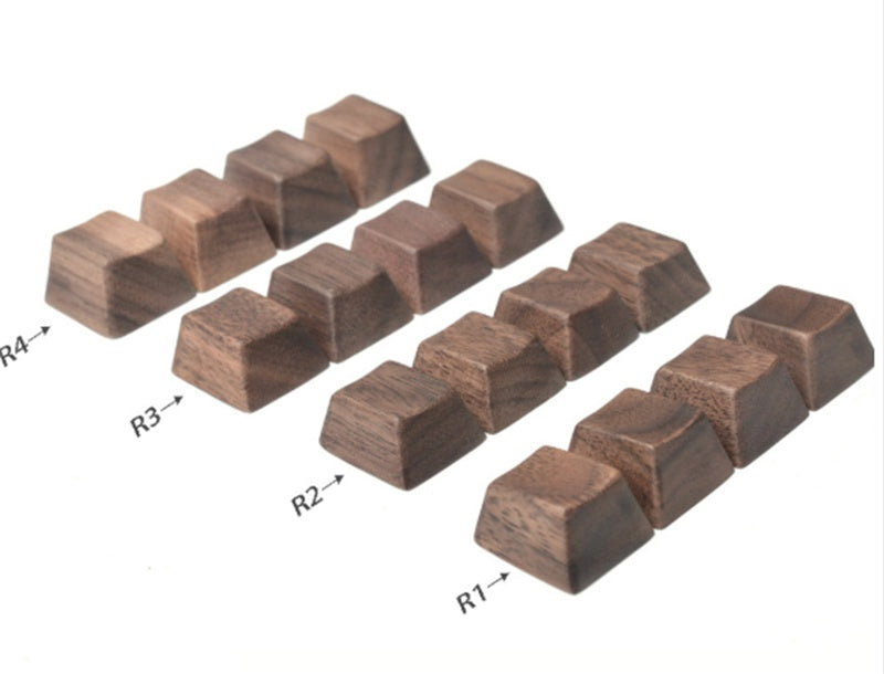 Black Walnut Houten Keycaps (OEM-profiel) – Massief Notenhout