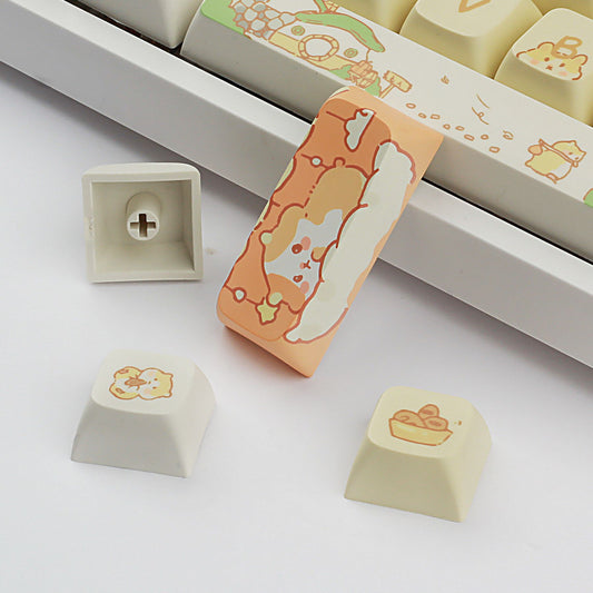 Custard Cute Keycaps – Schattige set voor 68/75/98/100 lay-outs