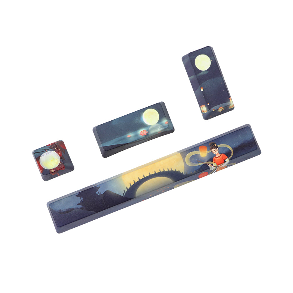 Minimalistische PBT Keycaps – Thermische Sublimatie (Set van 4)