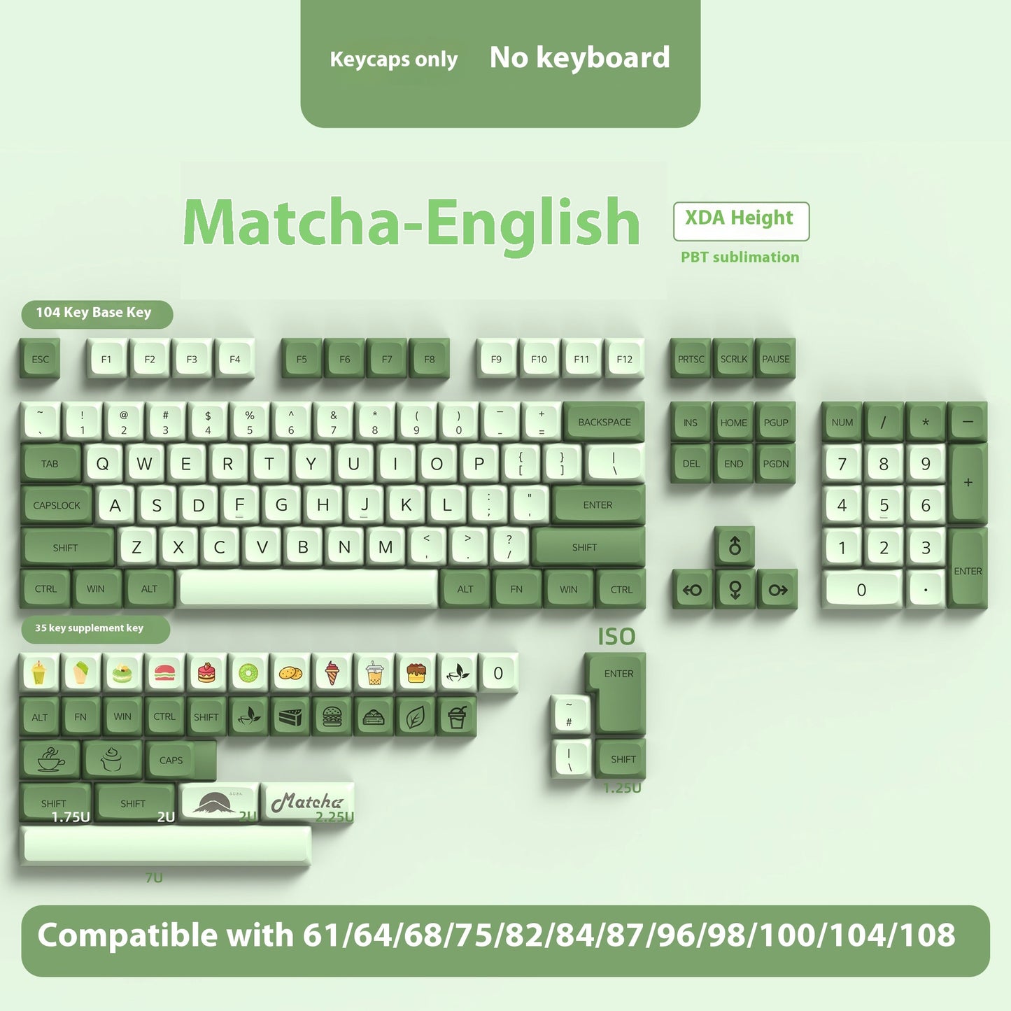 PBT Dye‑Sub Keycaps Set voor Mechanische Toetsenborden (136–139 toetsen)