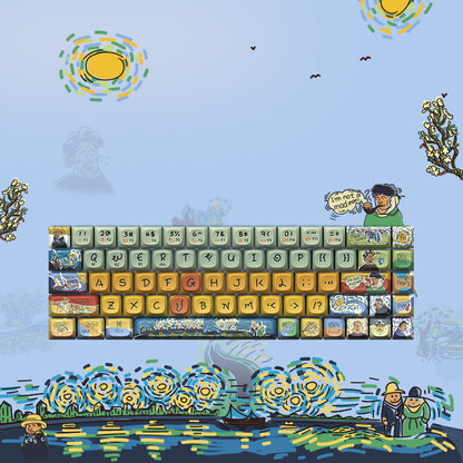 Original Theme keycaps voor mechanische toetsenborden (68/100) – hitte‑sublimatie
