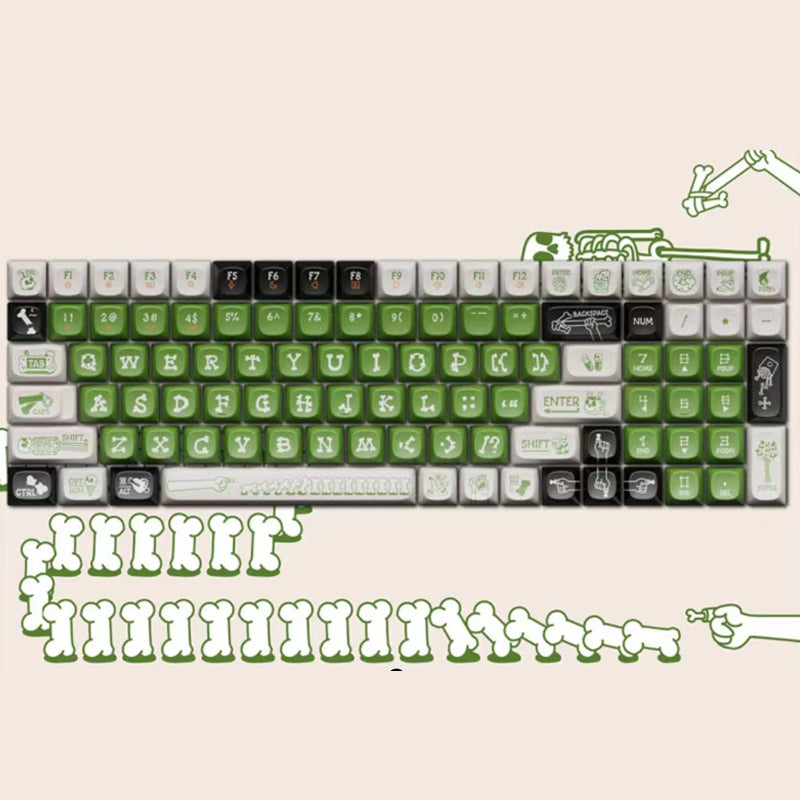 Original Theme keycaps voor mechanische toetsenborden (68/100) – hitte‑sublimatie
