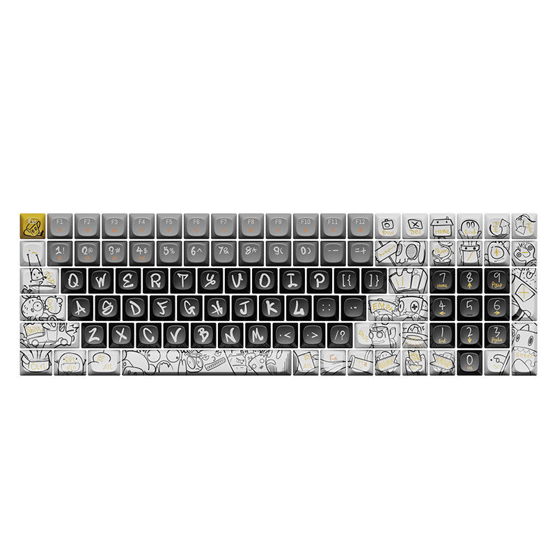 Original Theme keycaps voor mechanische toetsenborden (68/100) – hitte‑sublimatie