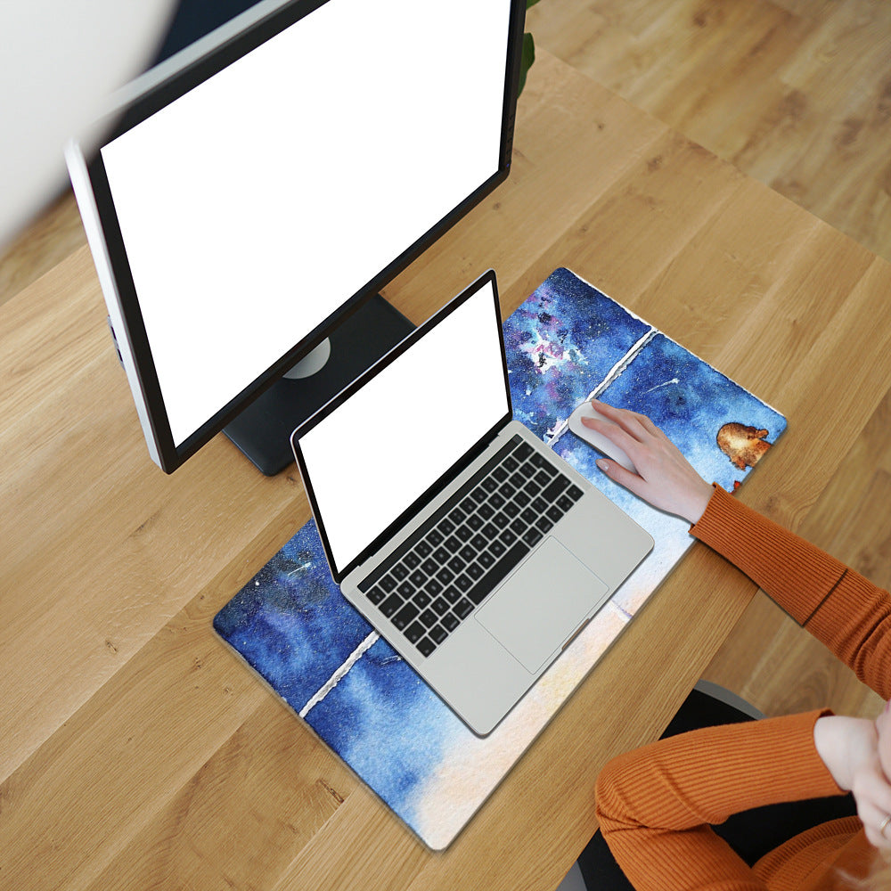 Powcaps Desk Mat 40x80 – Watercolor Meteor