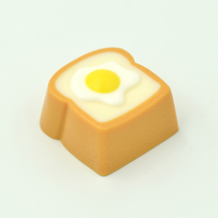 Breakfast Series Resin Keycap – Poached Egg, Ham of Jam