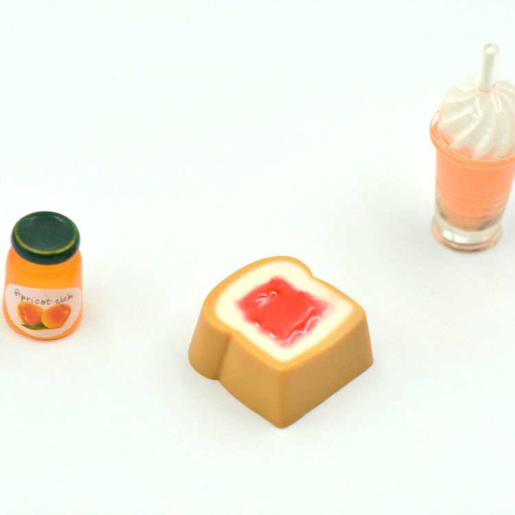 Breakfast Series Resin Keycap – Poached Egg, Ham of Jam