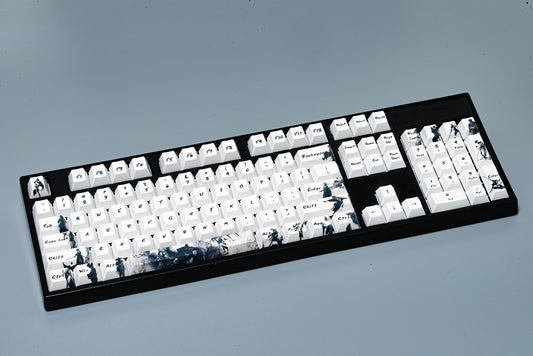 Knight Five-sided PBT Sublimation Ink Keycaps (108-toetsen, OEM-profiel, wit)