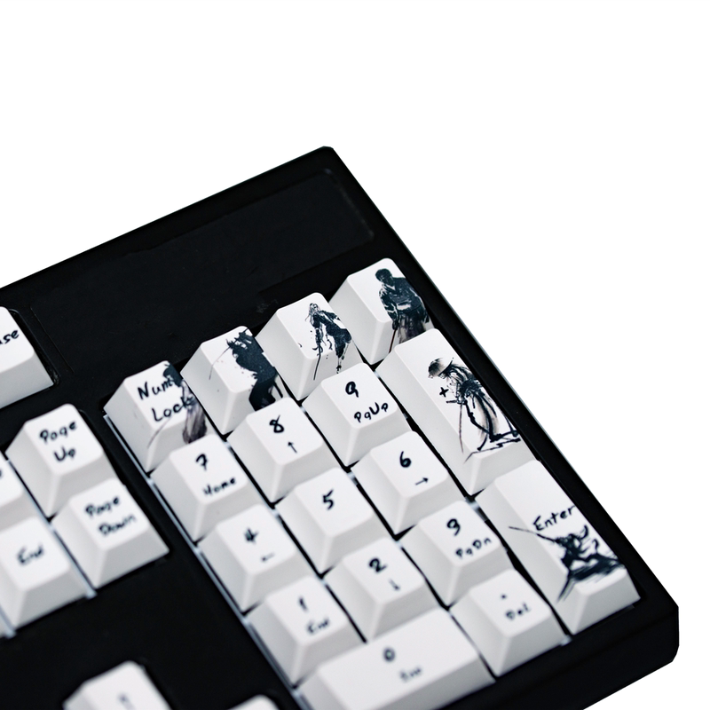 Knight Five-sided PBT Sublimation Ink Keycaps (108-toetsen, OEM-profiel, wit)