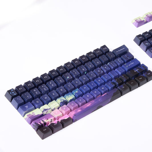 Sunset Starry Sky PBT Keycaps – OEM-profiel met five-sided sublimation