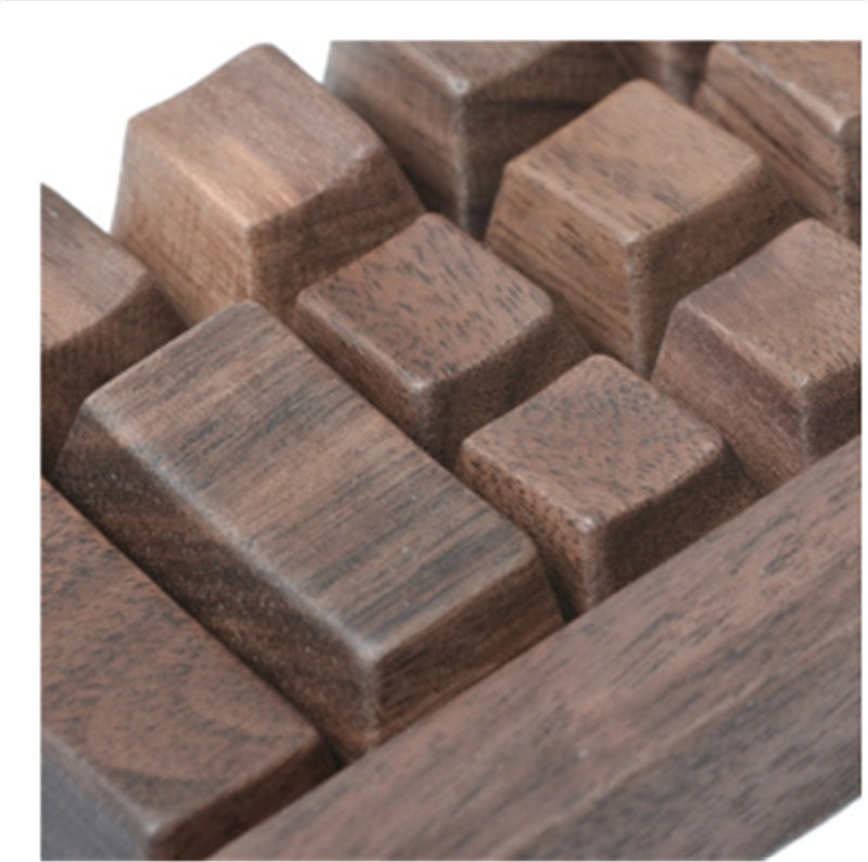 Black Walnut Houten Keycaps (OEM-profiel) – Massief Notenhout