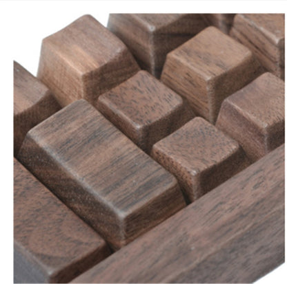 Black Walnut Houten Keycaps (OEM-profiel) – Massief Notenhout