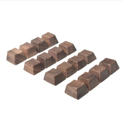Black Walnut Houten Keycaps (OEM-profiel) – Massief Notenhout