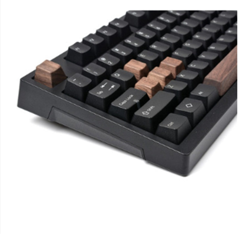 Black Walnut Houten Keycaps (OEM-profiel) – Massief Notenhout