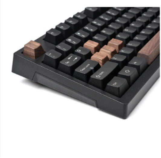 Black Walnut Houten Keycaps (OEM-profiel) – Massief Notenhout