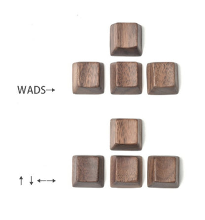 Black Walnut Houten Keycaps (OEM-profiel) – Massief Notenhout