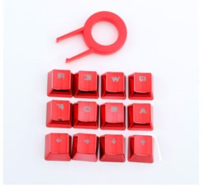 Redragon 12-delige PBT Double‑Shot Keycaps – Metallic Rood (Backlight‑Ready)