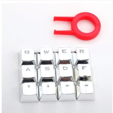 Redragon 12-delige PBT Double‑Shot Keycaps – Metallic Rood (Backlight‑Ready)