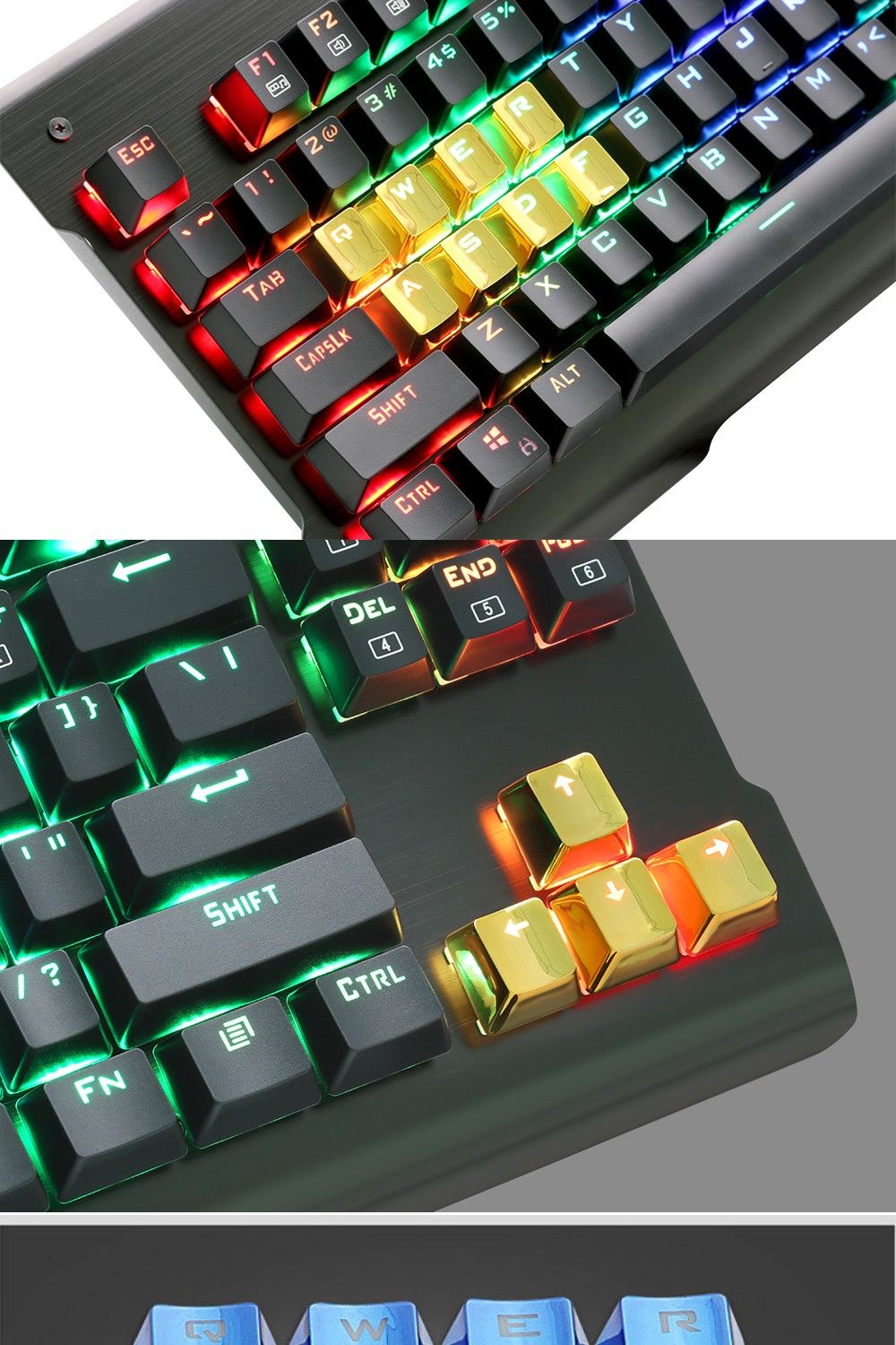 Redragon 12-delige PBT Double‑Shot Keycaps – Metallic Rood (Backlight‑Ready)