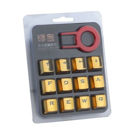 Redragon 12-delige PBT Double‑Shot Keycaps – Metallic Rood (Backlight‑Ready)