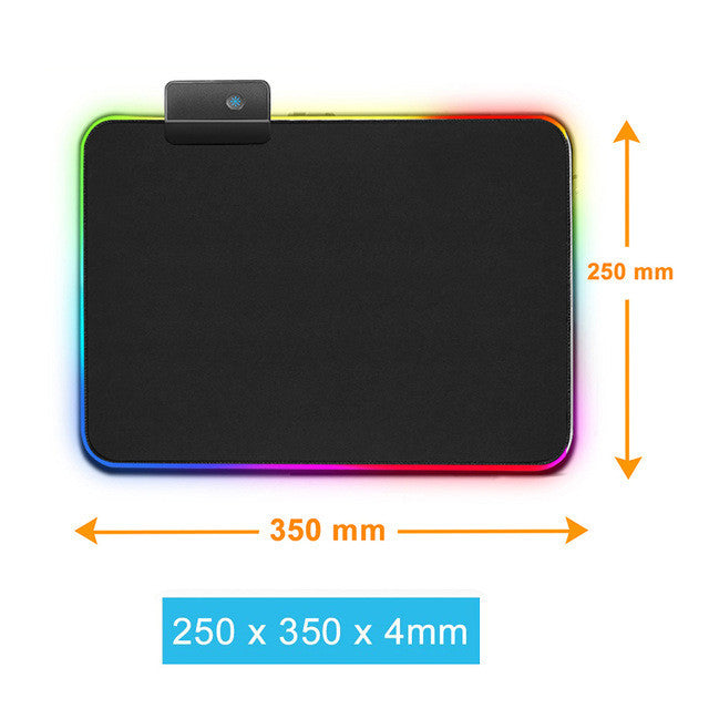Luminous RGB Muismat – Luminous Symphony LED Gaming (25×35 / 80×30 / 90×40 cm)