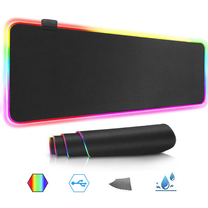Luminous RGB Muismat – Luminous Symphony LED Gaming (25×35 / 80×30 / 90×40 cm)