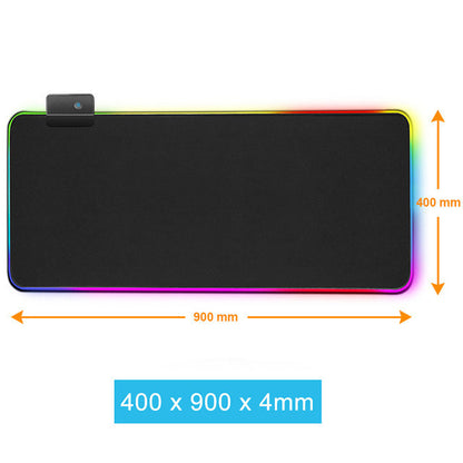 Luminous RGB Muismat – Luminous Symphony LED Gaming (25×35 / 80×30 / 90×40 cm)