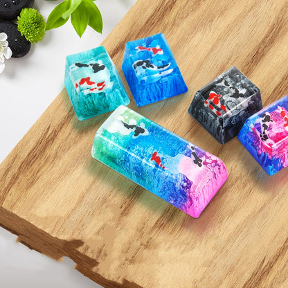 Scenery Koi Resin Keycap – Backspace/Spacebar – Cherry MX