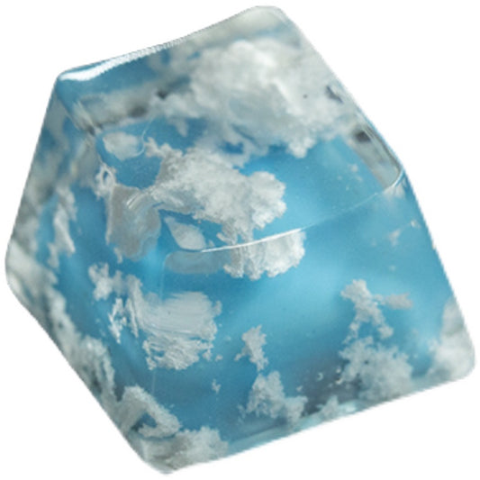 Blue Sky White Cloud Resin Keycap (Translucent) – Powcaps