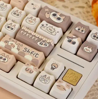 Kattenoortjes Keycaps met vijfzijdige dye-sublimation – Siamese Cat Small Bean Sand
