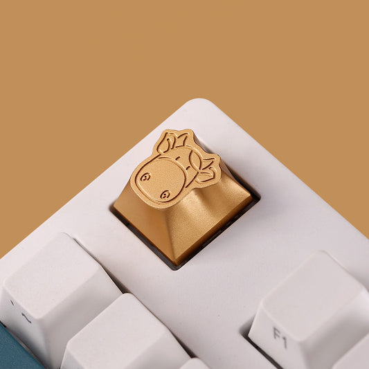 CNC Aluminiumoxide Metalen Keycap – Minimalistische upgrade voor je mechanische toetsenbord