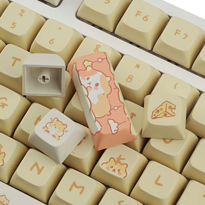 Custard Cute Keycaps – Schattige set voor 68/75/98/100 lay-outs