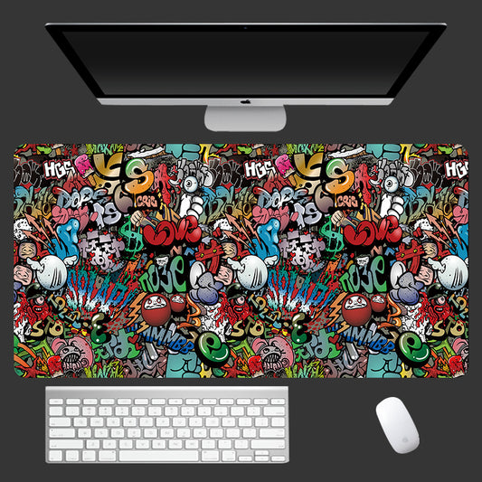 Simple Style Cute Girl Laptop Desk Mat – Anti-slip muismat en bureaulegger