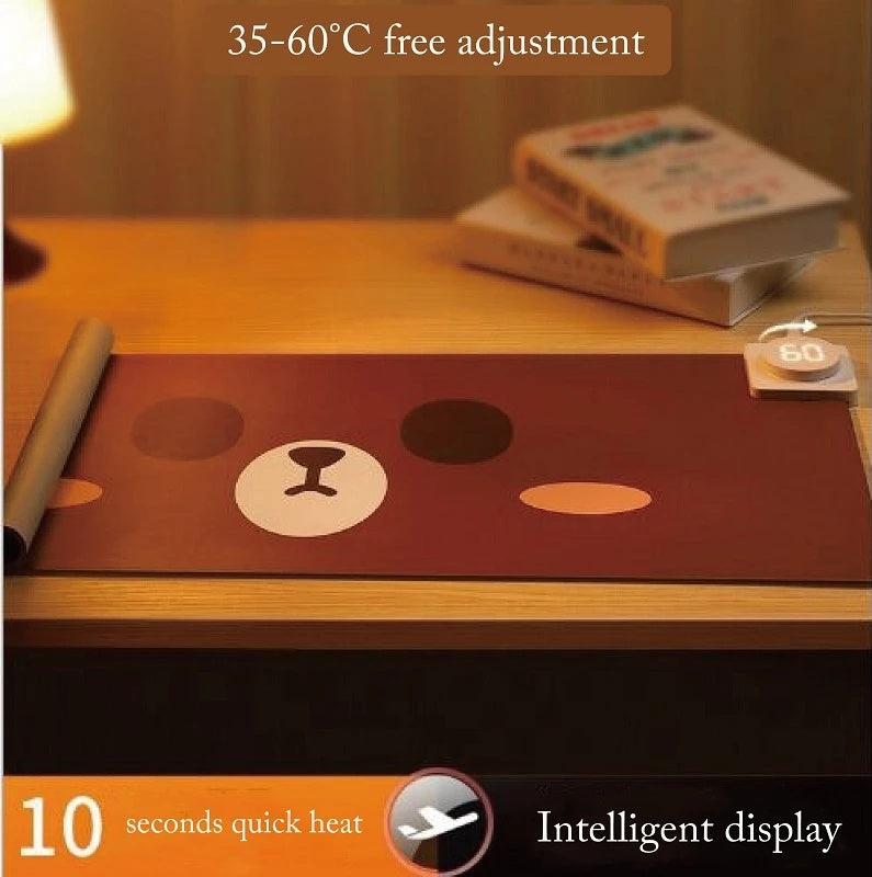 Powcaps Verwarmde Muismat & Bureaumat JR-CY335 (35–60°C) met Timer en USB-uitgangen