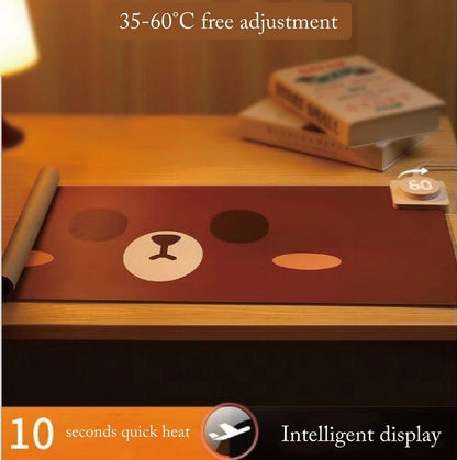 Powcaps Verwarmde Muismat & Bureaumat JR-CY335 (35–60°C) met Timer en USB-uitgangen