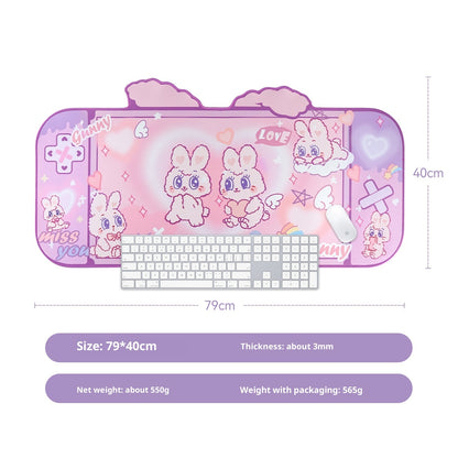 Original Fluffy Rabbit Oversized Muismat – Speciale Vorm | Japans Minimalistisch