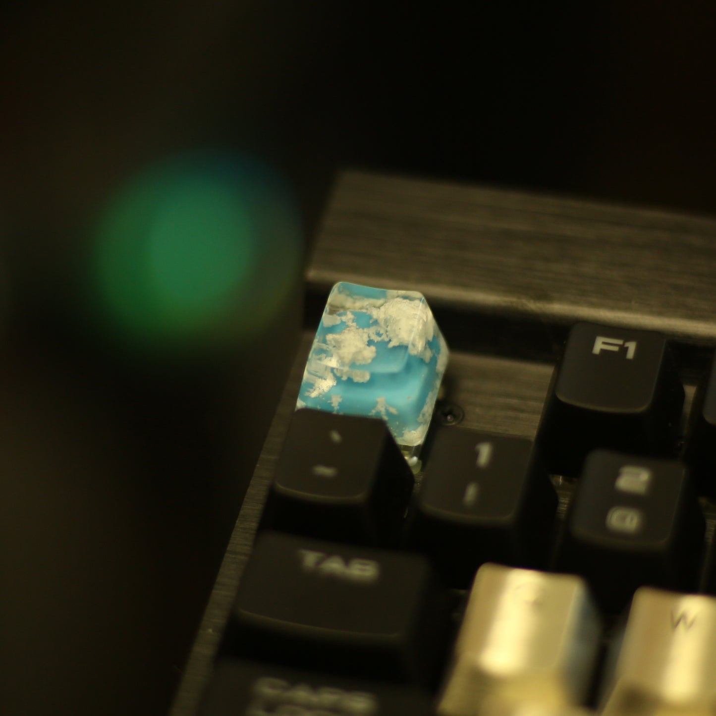 Blue Sky White Cloud Resin Keycap (Translucent) – Powcaps