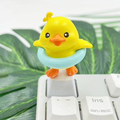 Small Yellow Duck – Handgemaakte Cross-axle Keycap voor Mechanische Toetsenborden | Powcaps