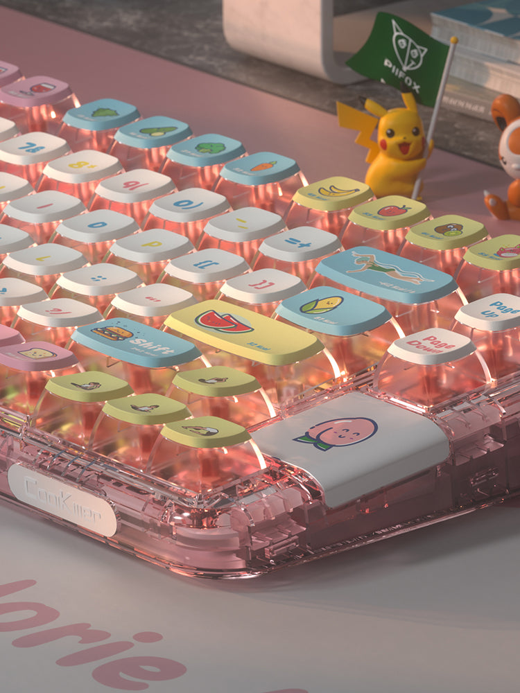 PIIFOX PF-06 Transparante Keycap Set – 117 Toetsen (Calories) met Thermische Sublimatie