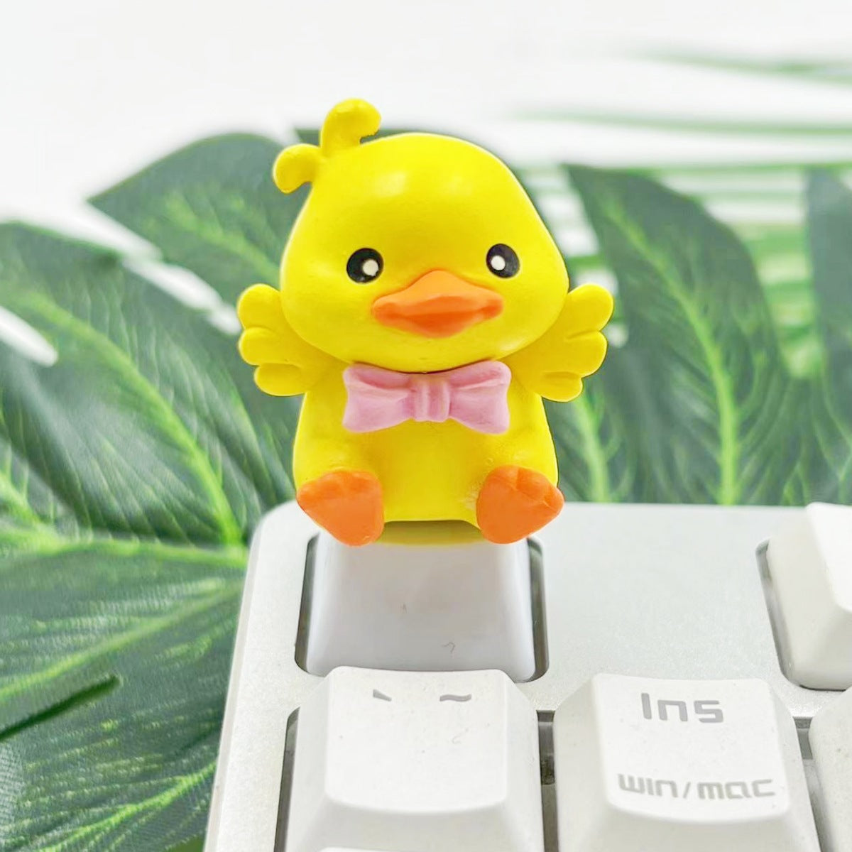 Small Yellow Duck – Handgemaakte Cross-axle Keycap voor Mechanische Toetsenborden | Powcaps