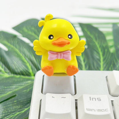 Small Yellow Duck – Handgemaakte Cross-axle Keycap voor Mechanische Toetsenborden | Powcaps