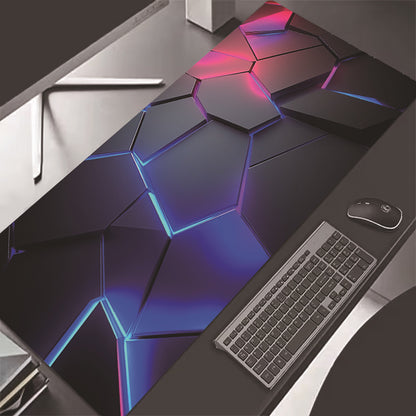 Oversized Gaming Muismat 3D – Anti‑slip & Lock‑Edge (Natuurlijk Rubber)