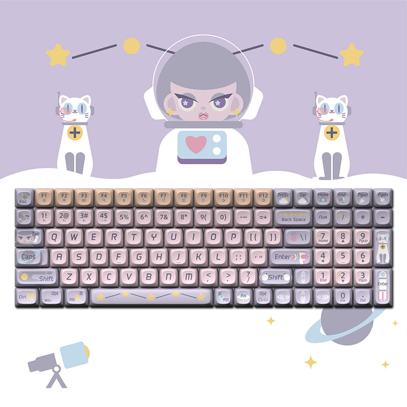 Original Theme keycaps voor mechanische toetsenborden (68/100) – hitte‑sublimatie