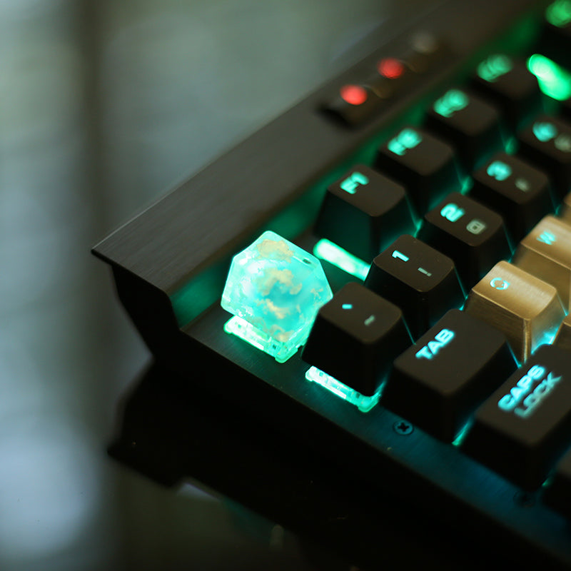 Blue Sky White Cloud Resin Keycap (Translucent) – Powcaps