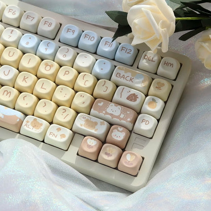 Milk Tea Little Bear Keycap – PBT (MOA-profiel)