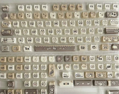 Kattenoortjes Keycaps met vijfzijdige dye-sublimation – Siamese Cat Small Bean Sand