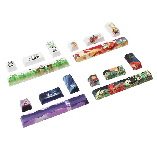 Minimalistische PBT Keycaps – Thermische Sublimatie (Set van 4)