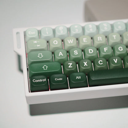 Groen Gradiënt Gesublimeerde Ronde Keycaps (BPT) – Universeel voor Mechanische Toetsenborden