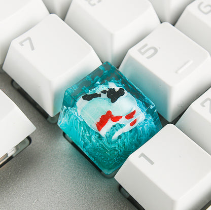 Scenery Koi Resin Keycap – Backspace/Spacebar – Cherry MX