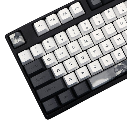 Ink & Lotus PBT Keycaps – Stijlvol en Minimalistisch (140 stuks)